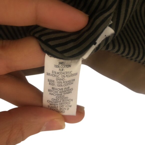 Loft 100% Cotton Military Coat Jacket Size M Brown Classic - Picture 8 of 9